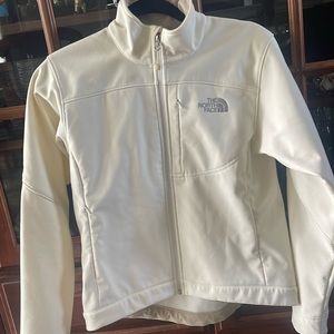 The north Face white jacket. Women small